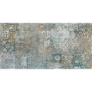 Textured rift rainbow vania decor 60x120 tile with muted gray blue beige geometric and floral patchwork patterns