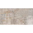 Een patchwork van rift sand vania decor 60x120 rett tegels met vintage embossing in zachte beige en grijstinten