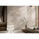 Witte, gelaagde papieren lantaarnlamp met zwarte metalen poten voor rift sand vania decor 60x120 rett