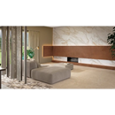 Moderne grijze chaise lounge met Roma Stone Pietra Beige mat 120x120 rett ontwerp