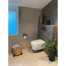 Wandtoilet in modern design boven Roma Stone Pietra Brown mat 120x120 rett