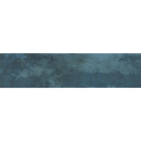 Donkere teal rechthoekige Safari Blu 7x28 tegel met een mooie gemarmerde waterverflook