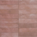 Roze rechthoekige tegels in horizontale rijen van de Safari Rosantico 7x28 collectie