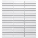 Witte glossy tegels in rechthoekige mozaïekstijl, perfect voor vloeren