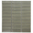 Glanzende olijfgroene SEF12545 Urban Olive mozaïektegels in rijen