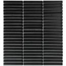 Glanzende zwarte rechthoekige glasmozaïek tegels SEF12925 Black Matt voor je project