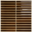 Glanzende donkerbruine mosaic tegelsheet SEF20800 Crème Caramel voor vloertegels