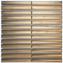 Rectangulaire lichtbruine glasmozaïek tegels SEF20B Bronze Metallic voor stijlvolle muren