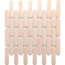 SEO23078 Pink Glossy keramische mozaïek tegels, lichtroze en rond, glad en mooi