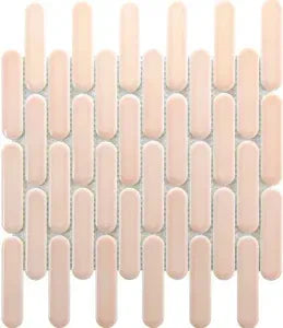 SEO23078 Pink Glossy keramische mozaïek tegels, lichtroze en rond, glad en mooi