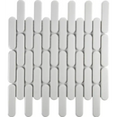 Seo23100 White Glossy witte glanzende langwerpige mozaïektegel voor badkamer en keuken