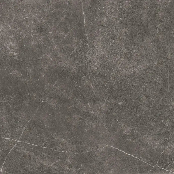 Donkere grijze steen met subtiele witte adering, Shetland Dark 60x60 mat rett