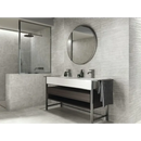 Moderne badkamermeubel met wit blad en metalen frame, Shetland Moon 60x60 stijl