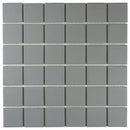 Grijze vierkante mozaïek SM48510 Urban met matte afwerking en witte voegen