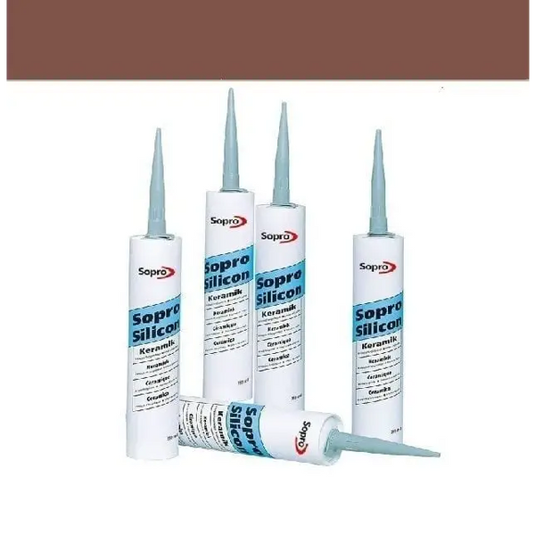 Witte siliconekit tubes met blauwe tips uit het Sopro Silicone kit Kastanje nr. 50