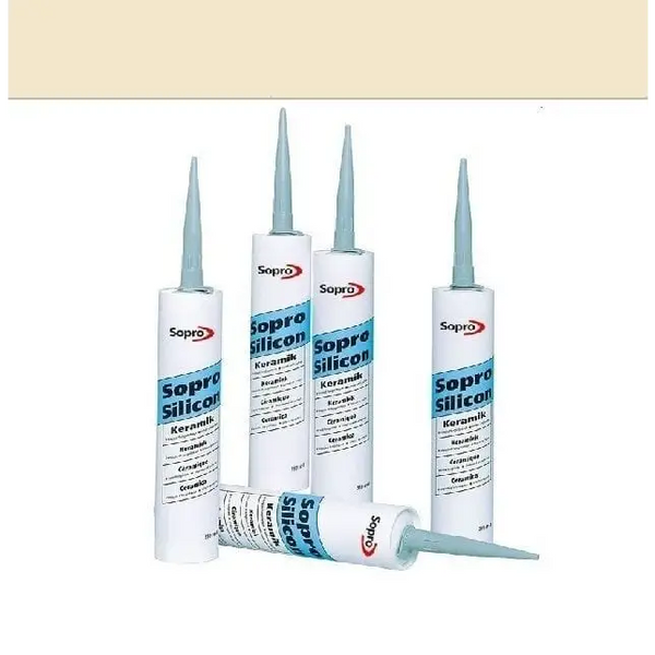 Witte Sopro silicone tubes met blauwe applicatietips in Silicone kit Lichtbeige