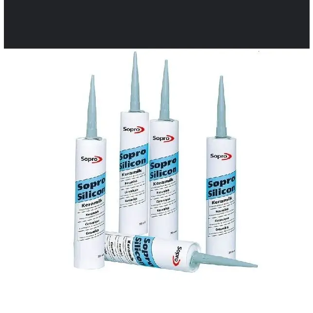 Witte tubes Sopro silicone kit Zwart met blauwe applicatietips voor precisiewerk