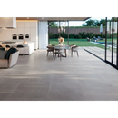 Polished concrete flooring in Statale Greige 60x60 anti-slip rett, perfect for any space