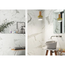 Marmeren witte tegels met grijze aders, de Statuario mat 30x60 rett in beeld