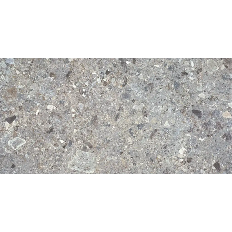 Grijze 30x60 rett tegels met gestructureerd beton en aggregate