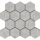 Grey hexagonal Stoneland Pearl mozaïek in honeycomb pattern, 29x27cm