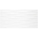Witte textuurstof met horizontale plooien van de Strass Blanco mat 30x60 rett