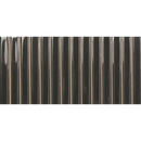 Metaal golvende oppervlakte met verticale groeven op Sweet Bars Ebony 12,5x25