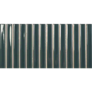 Donkere groene geprofileerde metalen paneel met verticale richels voor Zoete Staven Pauwblauw