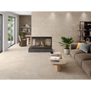 Modern living room with Syrah Ivory mat 60x60 rett enhancing the stylish decor