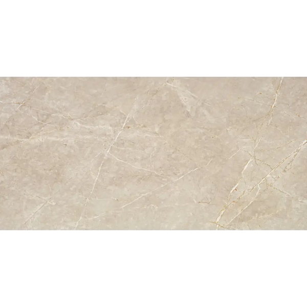 Beige marble surface with diagonal veining, perfect for Syrah Ivory Pulido 60x120 rett