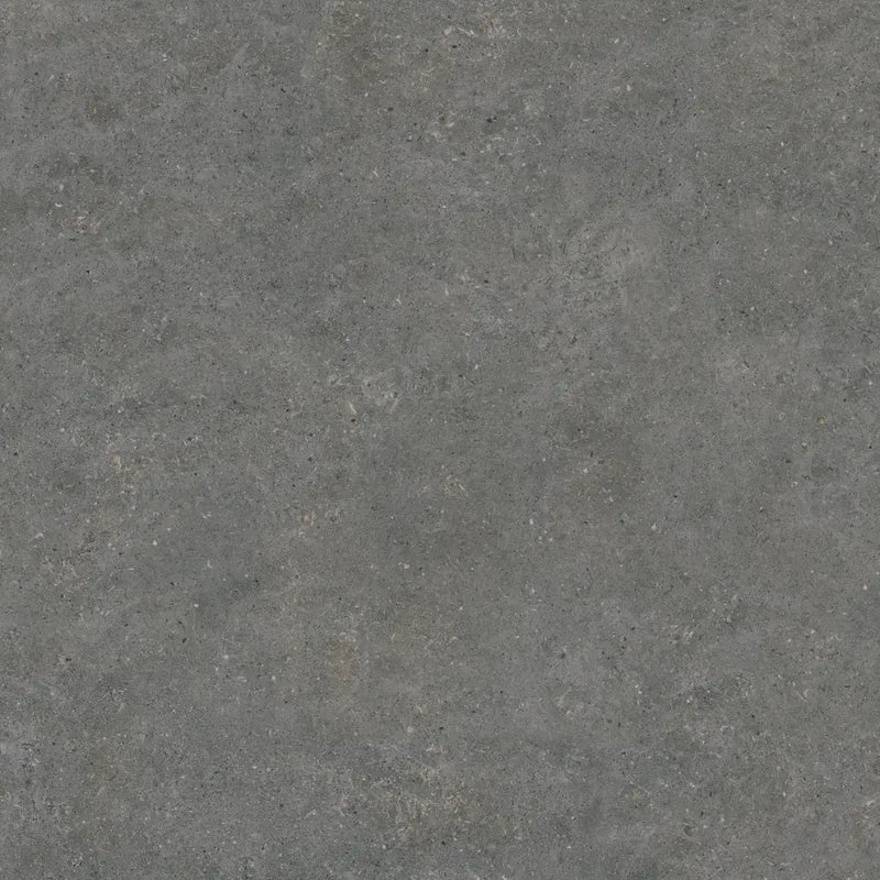 Grijze betonstructuur met industriële uitstraling van Terrastegel Acron Anthracite 90x90
