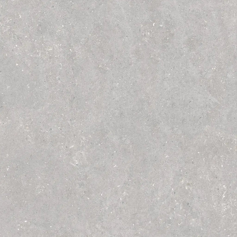 Grijze textuur met subtiele motieven van Terrastegel Acron Pearl 60x60 rett 20mm