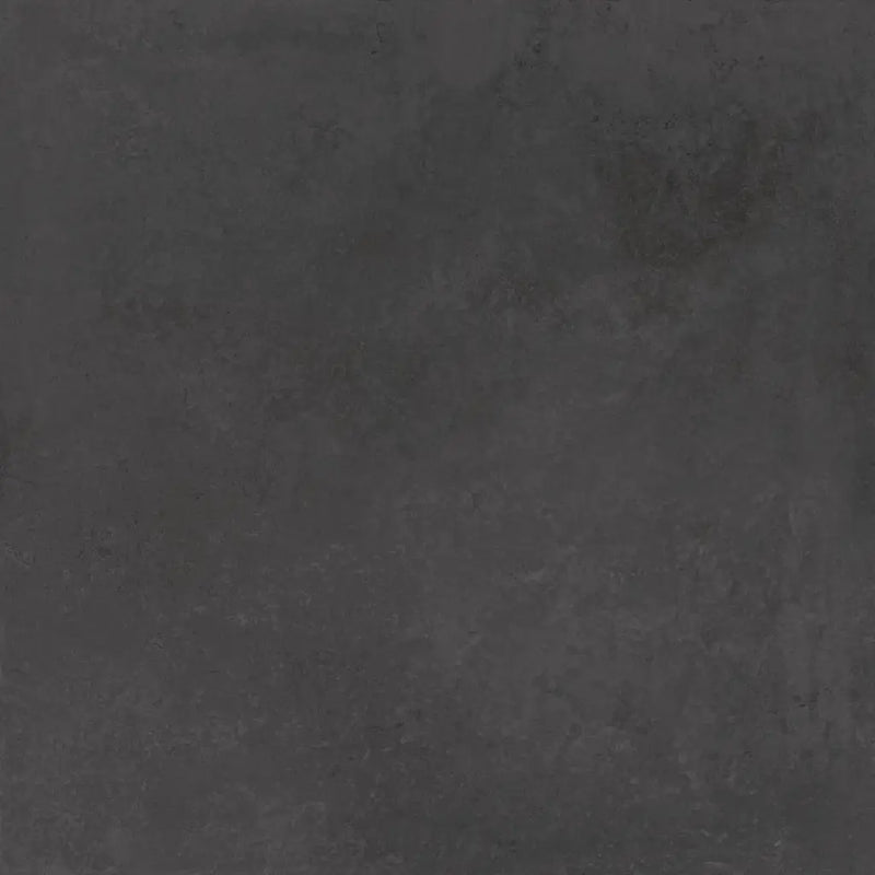 Donkergrijze textuur met een betonnen uitstraling van Terrastegel Midtown Anthracite 90x90