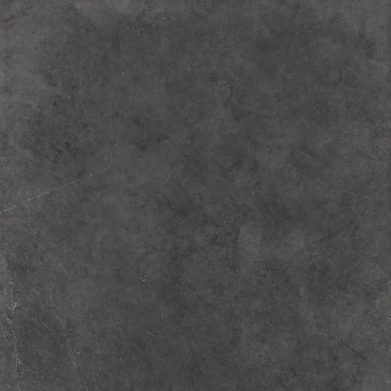 Donkere grijze textuur met betonnen look voor Terrastegel Statale Black 60x60