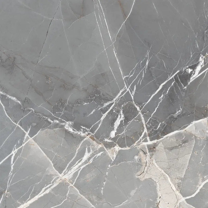 Grey marble met witte aders in Thunder Clang gepolijst 120x120