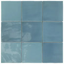 Blauwe glossy keramische tegels TopTegels Beach Blauw 15x15 cm van American Olean