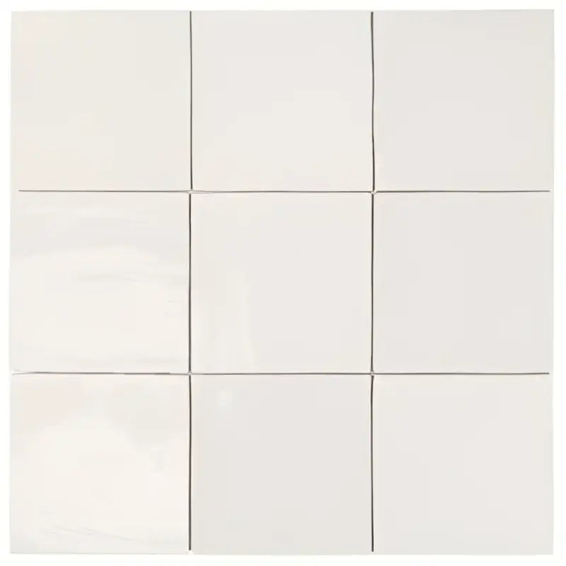 Witte keramische subway tegel met grijze voeg, 15x15 cm, toptegels beach wit