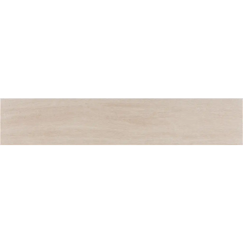 Gladde, licht beige keramische tegel Trunk Haya 23x120