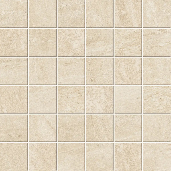 Beige vierkante keramische tegels in gridpatroon van Ultrablock Desert Mozaiek 5x5