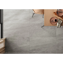 Gray stone-look Porcelain tegels met subtiele aders, Ultrablock Silver 60x120 rett