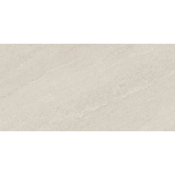 Smooth beige stone surface with diagonal veining in Ultrablock White 30x60 rett