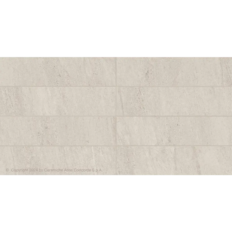 Lichtbeige stenen muur met subtiele textuur voor Ultrablock White Brick wandtegel