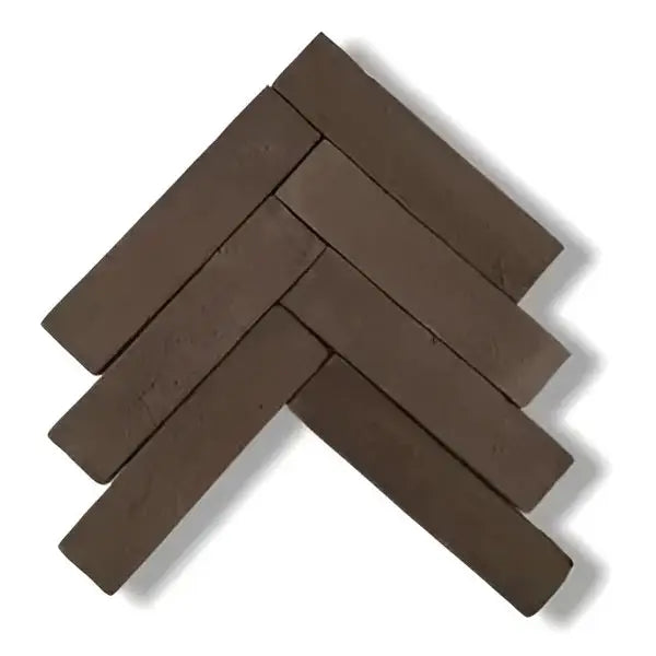 Bruine visgraat terracotta tegels Umbria Rectangle Chocolate 7.5x30.5x2.5cm