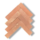 Umbria rechthoekige antieke terracotta tegels 7,5x30,5x2,5cm aardse oranjebruine patroon