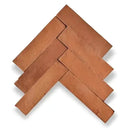 Terracotta Umbria rechthoekige tegels in hoekpatroon, 7,5x30,5x2,5cm