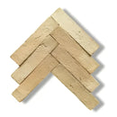 Beige rustieke hoeklijst met natuurlijke afwerking, Umbria terracotta 7,5x30,5x2,5cm