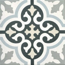 Ornate gray, white, and black tile pattern for Urban Decor Calipso 20x20