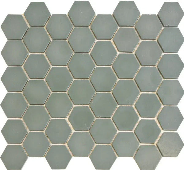 Val82m Khaki Matt matte sage groen hexagon tegels met aardse uitstraling perfect past