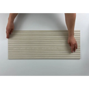 Beige gestreepte raambekleding met horizontale lamellen voor Valkiria Maple Esir wandtegel