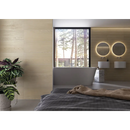 Moderne slaapkamer met een grijze bed en Valkiria Oak Esir wandtegel 30x75